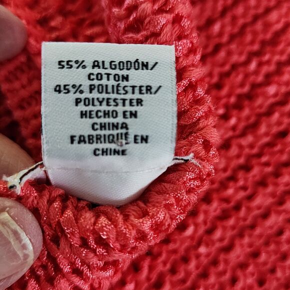 Ruby Rd. Favorites Geranium Sweater With Fringe and Decorative Beads sz X-Large - Picture 7 of 10